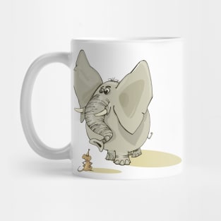 This giant elephant is afraid of a tiny mouse Mug